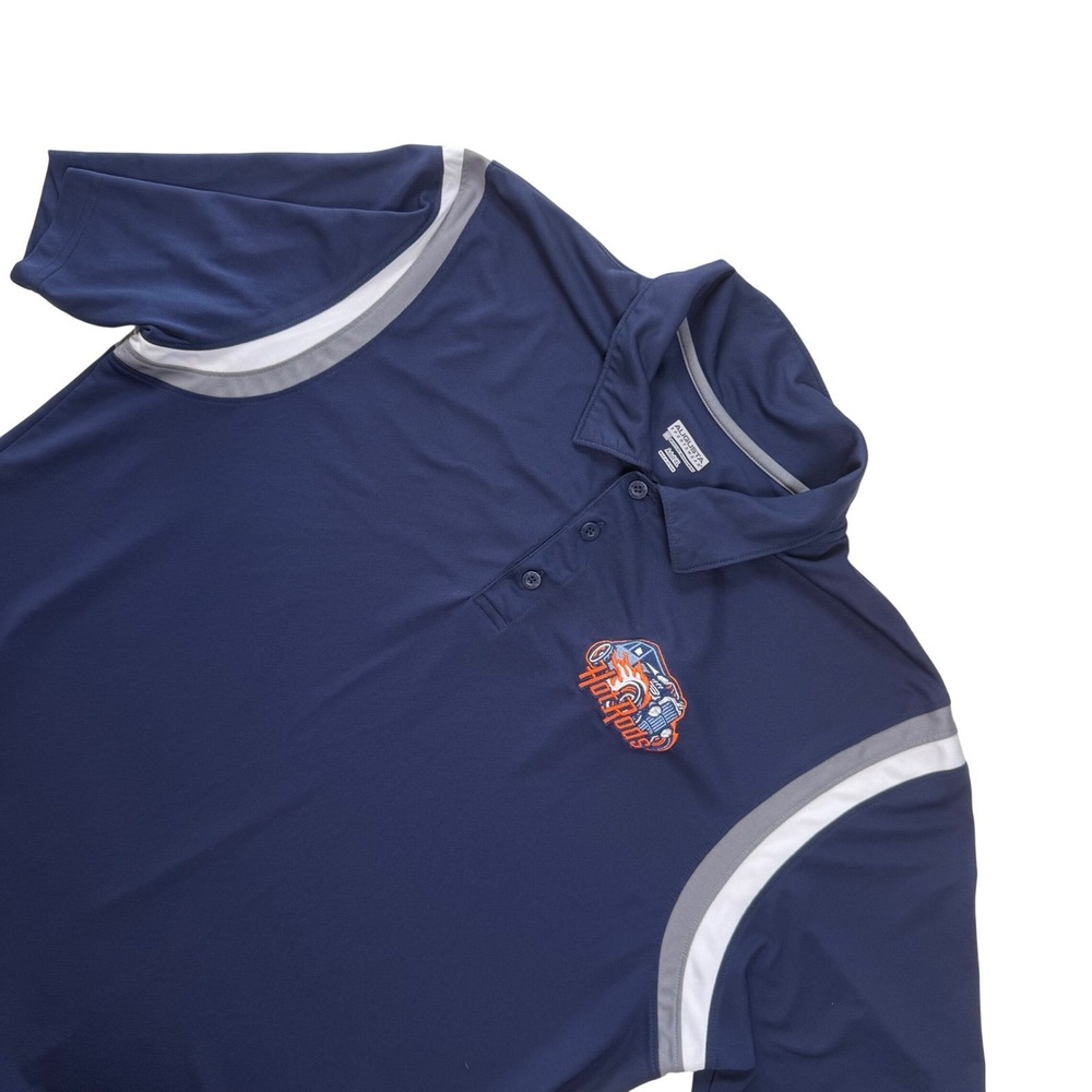 Augusta Sportswear‎ Hot Rods Navy Blue Performance Polo Shirt Mens XL 5047